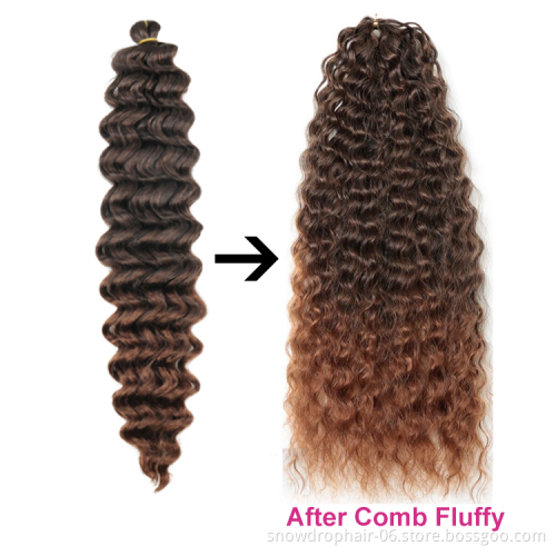 Julianna Attachments Synthetic Hair For Braids Crochet Deep Wave Deep Twist Braiding Hair
